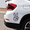 2Pack Finger Peace Sign Stickers,5.9"x4", Suitable for Laptops, Helmets, Cars,