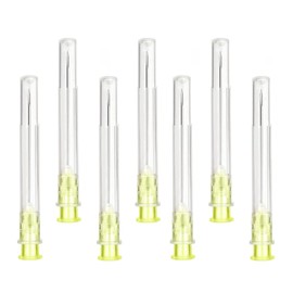 Pack of 100 20 g x 1 inch (25 mm) stainless steel dispensing tube, various sizes: 18G/20G/21G/22G/23G/25G/26G/27G/30G, individually packaged, refill tubes for industry, science laboratories, for hobby