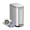 KSSKSS 2.6 Gallon Slim Bathroom Trash Can with Soft Close