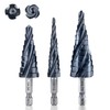 toolant Four Spiral Flute Cobalt Step Drill Bit Set(Pro Max),