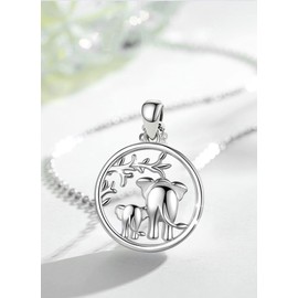 AEONSLOVE Elephant Gifts for Women Elephant Necklace Sterling Silver Elephant Jewelry Gifts for Mother Daughter Sister Wife