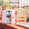 YSSOA 4L Mini Fridge with Observation Window, Portable Warmer &