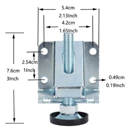 SunnyZoo Heavy Duty Adjustable Leveling Feet Furniture Leg,for Furniture, Cabinets, Workbench,Shelving Unit 4 Pack (Black)