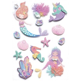 Graine Créative 13 3D Stickers Mermaids 6 cm