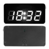 Desk Clock Glass Mirror Luminous Function LED Display Perpetual Calendar
