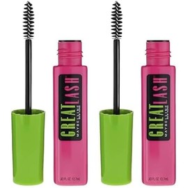 Maybelline Great Lash Washable Mascara, Very Black, 1 Tube (Pack of 2)