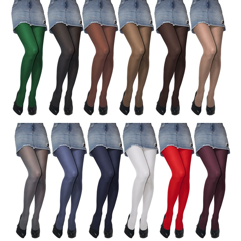 JUST BEAUTY TOUCH Womens Microfibre Opaque 60 Denier Tights size