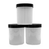 250ml Empty Glug Pots x 6 TRANSLUCENT with BLACK Lid