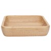 Wood Salad Bowl Square Thicked Simple Food Rice Salad Bowl