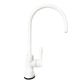 Westbrass D2036-NL-50 11" Contemporary 1-Lever Handle Cold Water Dispenser Faucet, Powder Coat White