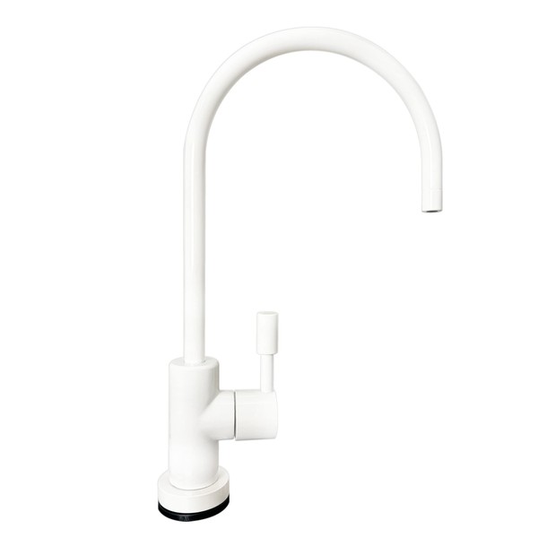 Westbrass D2036-NL-50 11" Contemporary 1-Lever Handle Cold Water Dispenser Faucet, Powder Coat White