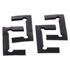 CRL Black Replacement Gasket Pack with Fin for Geneva Hinges