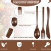 Geiserailie 12 Pcs Wooden Utensils for Eating Wooden Spoon Fork