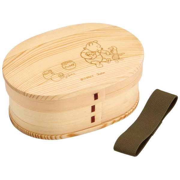 Skater WLB6-A Magewappa Bento Box, 19.7 fl oz (550 ml), Includes Seal, Wappa, Belt Included, Winnie the Pooh