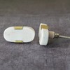 ARTISNO Oval Stone Brass Knob | Pull Handle | Drawer