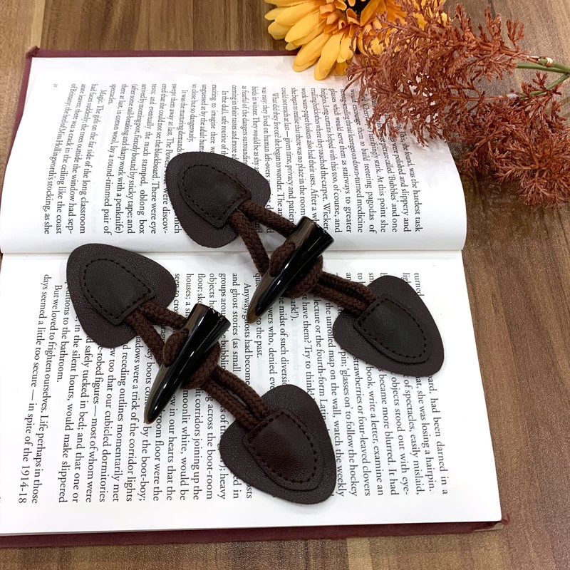 DHER Buttons with Closure, Leather Buttons for Coat, Notebook, Buttons,