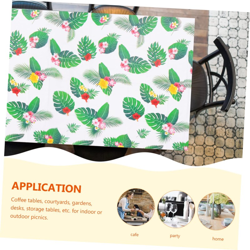 Mikinona Leaves Pattern Tablecloth Picnic Table Cover Iridescent Table Cloth