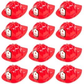 12 Pack Firefighter Children's Helmet Party Supplies for Kid's Costume Accessory