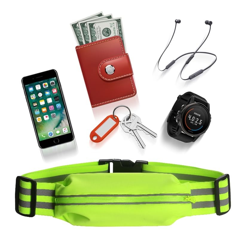 Augsion Running Pouch, Reflective, High Elasticity, High Visibility, No Shake,