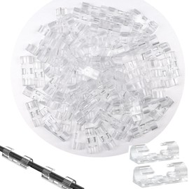 DERAYEE Cable Clip Holder Cord Hook Wiring Stopper Fixing Organization Storage Double Sided Tape Office Office 0.4 x 1.1 inches (10 x 27 mm), 60 Pieces 0.5 x 1.2 inches (13 x 30 mm), 20 Pieces