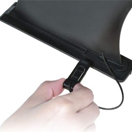 ISUP Aletas de 9 pulgadas, aleta central para tabla de remo, aleta deslizante de repuesto para tabla de remo inflable, de liberación rápida, tipo universal, color negro
