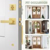 Moquin Double Front Door Lock Set, Brushed Gold Square Front