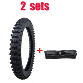 Unbranded 2pcs Front 70/100-17 Dirt Bike Tire Tube 2.75-17 Trail CT70 CT90 CT110 CR85 RM85