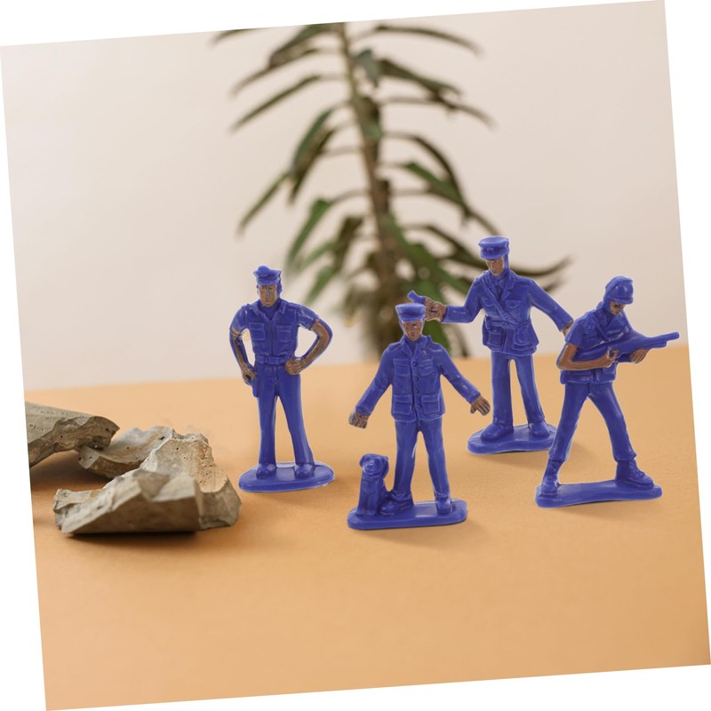 Toddmomy 50pcs Micro Police Figures Police Station Toys for Cop