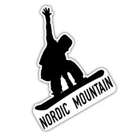Nordic Mountain Wisconsin Ski Adventures Souvenir 2 Inch Fridge Magnet Board Design