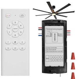 Ceiling Fan Remote Control Kit, Fan Speed Adjustable and Small Receiver