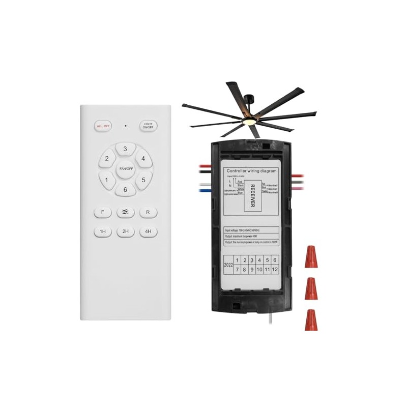 Ceiling Fan Remote Control Kit, Fan Speed Adjustable and Small
