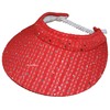 Cushees Sparkle Coil Back Sun Visor (621) (Red)
