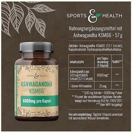Ashwagandha KSM-66 Capsules - Ultra High Dose 500 mg Extract per Capsule - Pure KSM-66 Extract without Additives - 100 Ashwagandha Capsules - Ashwagandha High Dose KSM66 Withanolide, Ashwaganda