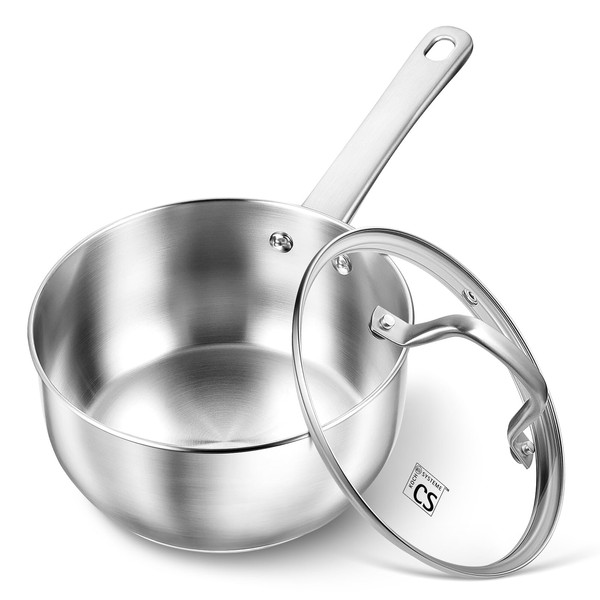 KOCH SYSTEME CS 1 Quart Saucepan with Lid, Stainless Steel