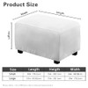 Talayituse Brown Cow Print Stretch Velvet Ottoman Slipcover Rectangle Folding