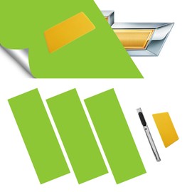 3PCS Green Cut Your-Own Emblem Overlay DIY Decals for Chevy Compatible with Bowtie Logo Wrap Stickers