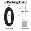 Brushed Modern Stainless Steel House Number 152 mm High Black