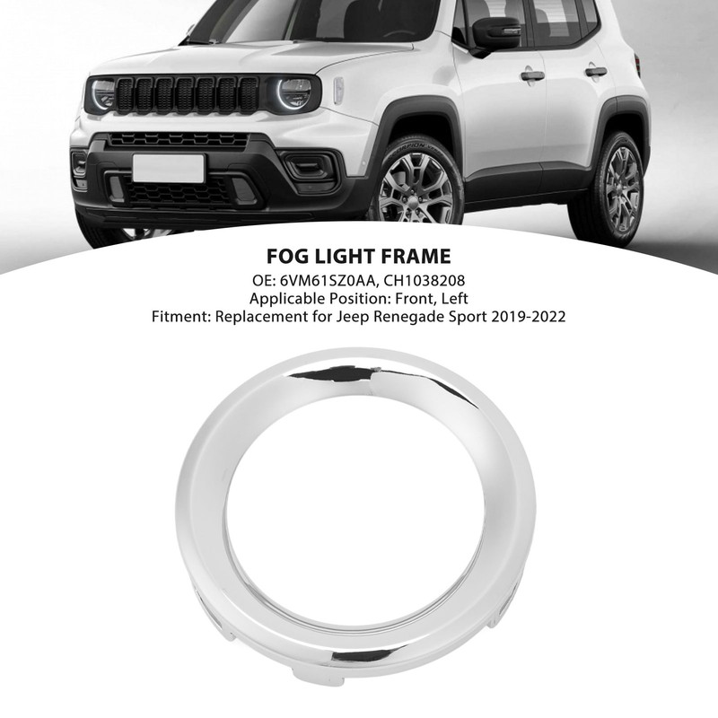 Fog Light Frame Driver Side Bumper Lower Grille Cover Trim