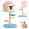 Hamster Loft Toy Wooden Durable Odorless Hamster House Climbing Ladders