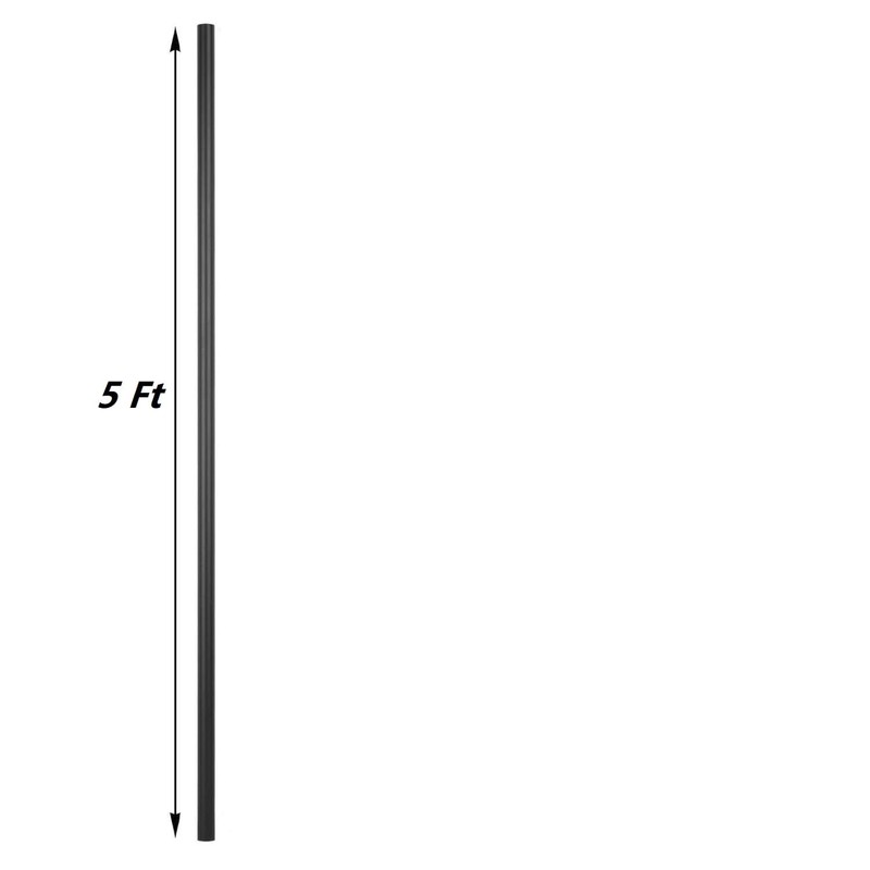HZIU 20 Pack Iron Stair Balusters Black Metal Deck Balusters