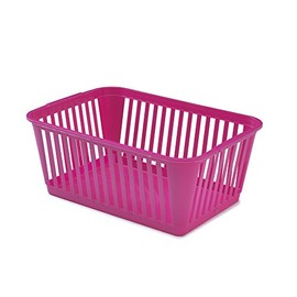 Whitefurze Handy Basket, Plastic, Hot Pink, 37 cm