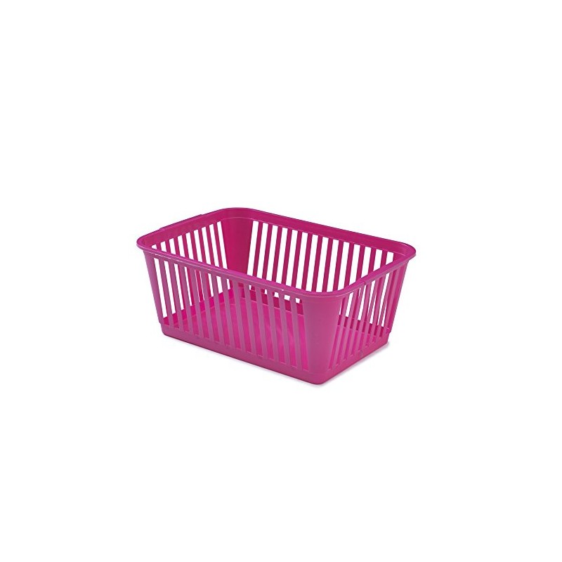 Whitefurze Handy Basket, Plastic, Hot Pink, 37 cm