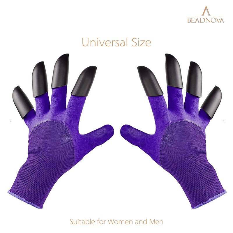 BEADNOVA Garden Gloves with Claws Digging Gloves Claw Gardening Gloves