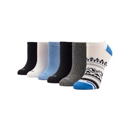 HUE Women's Supersoft No Show Liner Socks 6 Pair Pack, Aztec Pack, One Size
