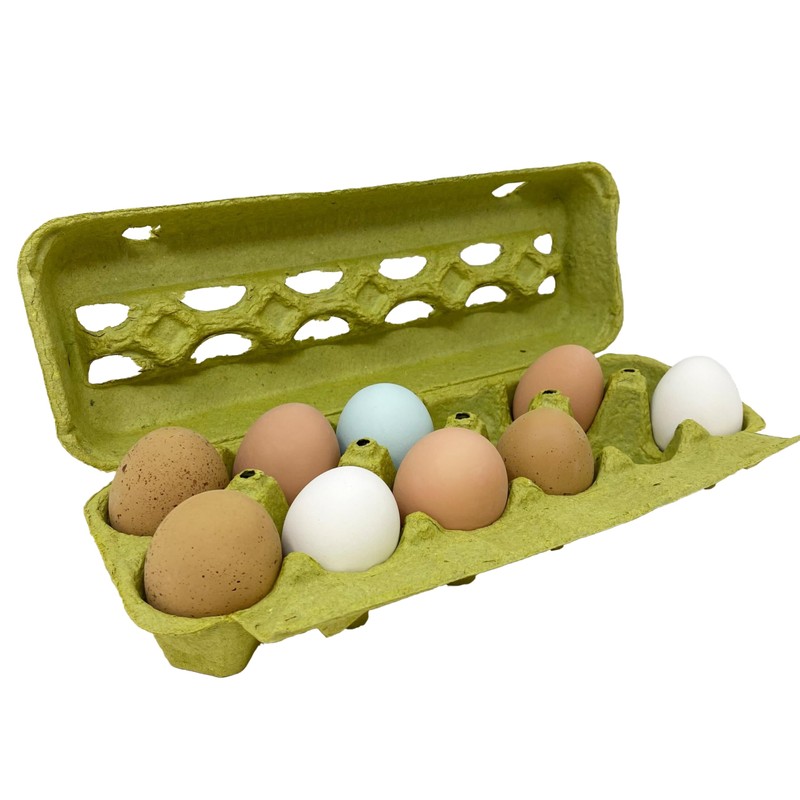 Green Paper Pulp Egg Cartons - 50 Pack