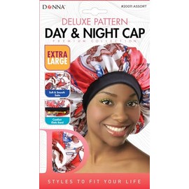 Donna Gorro Noche Lujo Forro Satén Sedoso Dormir Envolvente Cabello Rizado Ducha Mujer Saint Banda Suave Color Ecuestre Oscuro