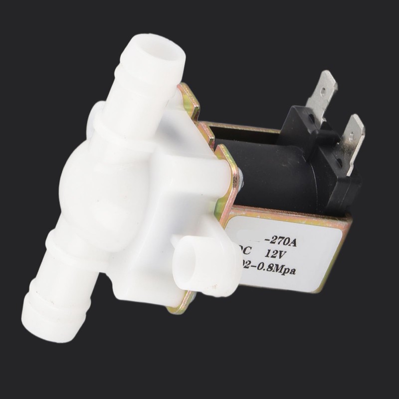 DC12V OD12mm Plastic Electromagnetic Valve Normally Closed Water Inlet Switch