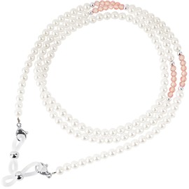 BILIONE Pearl Beaded Eyeglass Chains for Women, Eye Glasses Strap Around Neck, Sunglasses Holder Lanyards, Orange