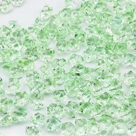 Kaiyuan Dynasty 178pcs Acrylic Ice Rock Fake Crystal Ice Rocks Green Plastic Crushed Ice Rocks for Vase Fillers Fish Tank Decoration Arts & Crafts Home Decor