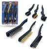 6 Pieces Small Wire Brush Set â Pair of Steel Brush, Brass Brush, and Nylon Brush in Small and Mini Wire Brush Sizes, Multipurpose Wire Brushes for Cleaning Rust and Heavy Dirt